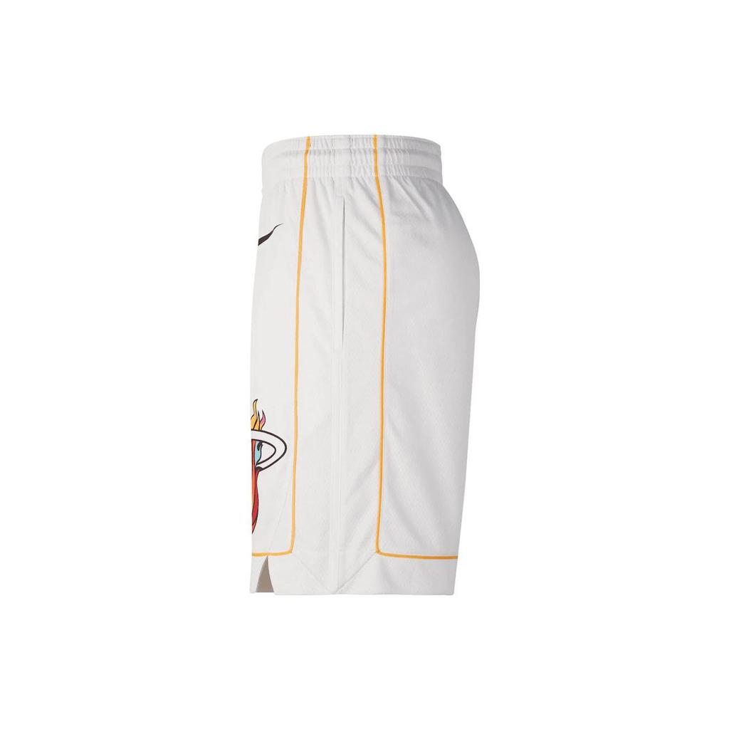 Nike NBA Miami Heat City Edition Swingman Shorts White Men Streetwear DO9663-100