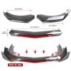 black car front lip bumper, spoiler, diffuser, body modification, collision and scratch resistance, external accessories