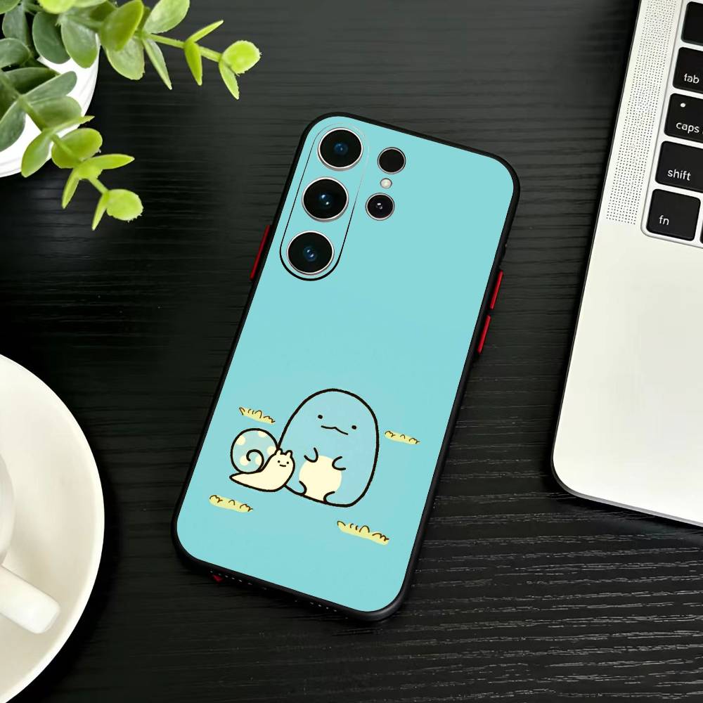 D-Sumikko Gurashi Phone Case For Samsung S26,S25,S24,S23,S22,S21,S20,Ultra,Plus,FE Black Soft Cover