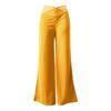 Women Hollow Wide Waistband Long Pants High Waist Solid Color Wide Leg Flared Trousers Yoga Sport Gym Pants