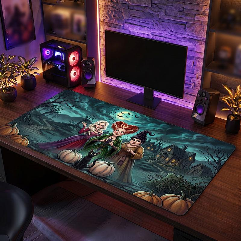 Big Mouse PadHocus Pocus Sanderson Sisters Extended Soft Desk Mat Gaming Office Computer Table Decor Mat