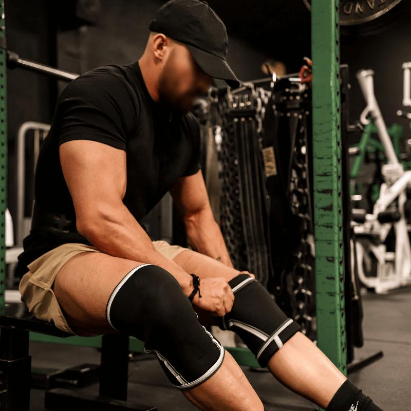 7-миллиметровые неопреновые компрессионные наколенники для тяжелой атлетики и приседаний - Защитное снаряжение для фитнеса
