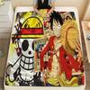 1PC One Piece Monkey D Luffy Patterned Flannel Blanket Suitable For All Seasons For Home Decor Warmth And Comfort Gifts Holiday Present