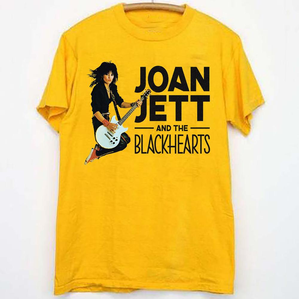 Rare Joan Jett and the Blackhearts Gold Men T Shirt S to 5XL Gift Fans Unisex T-Shirt