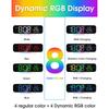 GS-G9 Dynamic RGB Large Display LED Digital Alarm Clock Calendar Desk Clock with Vibration Pad