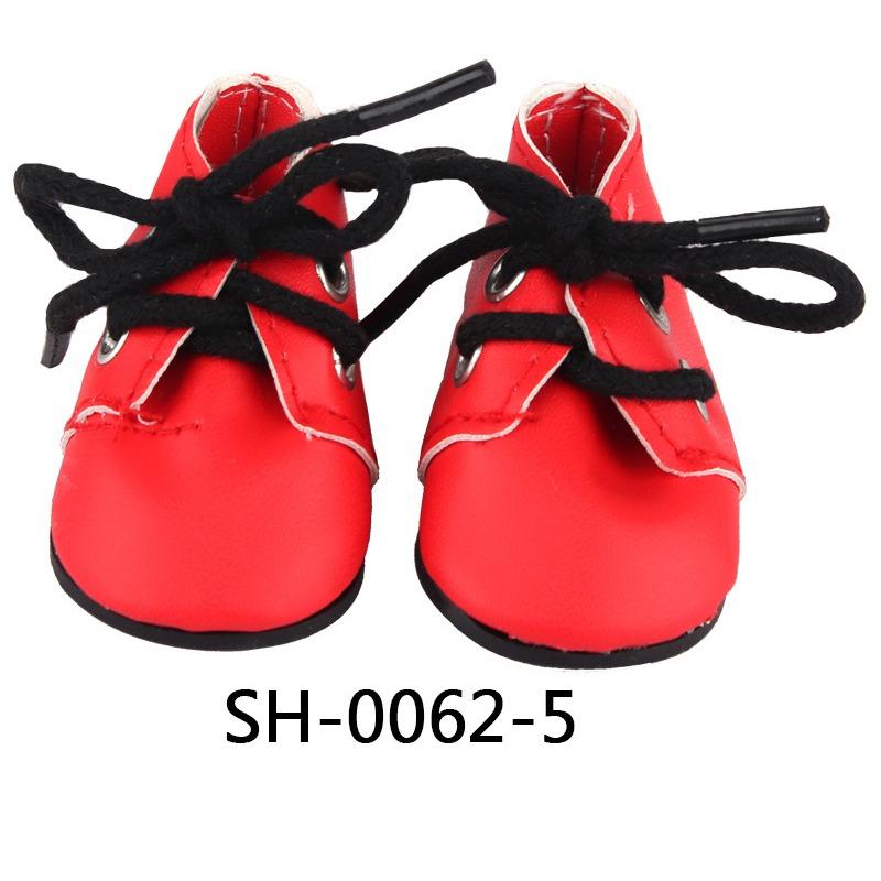 1 пара кукольной обуви из искусственной кожи со шнурками для 14-дюймовых кукол, аксессуары, игрушки