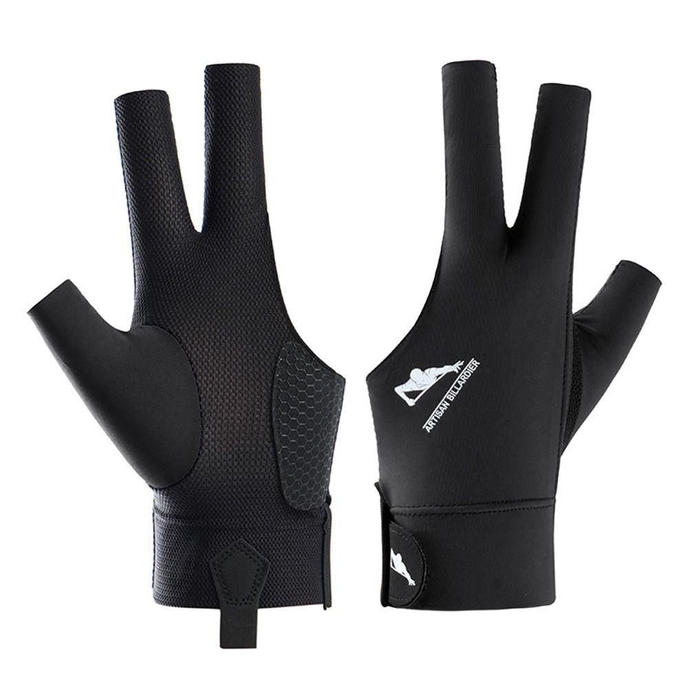 Нескользящие перчатки с тремя пальцами для левой и правой руки, тренировочные перчатки для бильярда, аксессуары для фитнеса