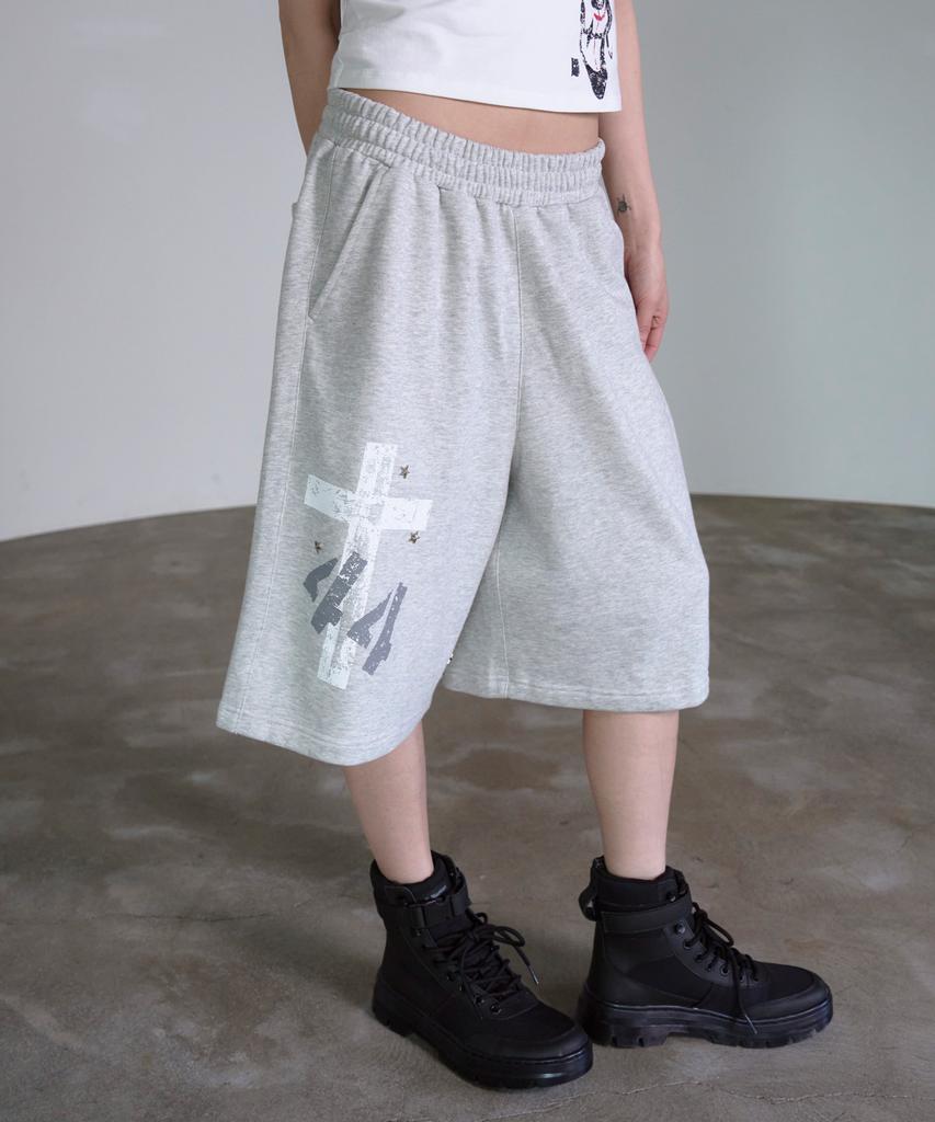 PRENDA Star Cross Bermuda Pants Gray