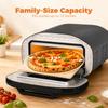 Electric Pizza Oven, 12 Inch Pizza Maker with 8 Preset Modes and Ceramic Stone, 2200W