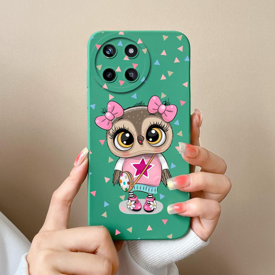 Для OPPO Realme 11 4G Чехлы для телефона Модный корпус Мягкий жидкий силикон Защита камеры Задняя крышка Для Realme11 Противоударный Funda