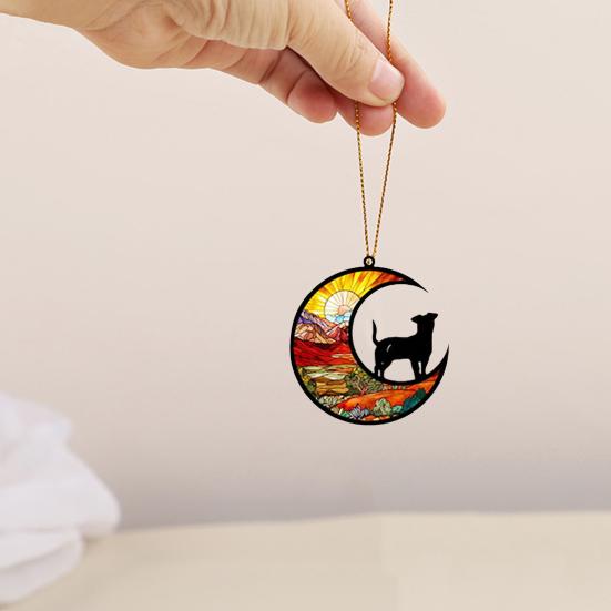 Мемориал для собаки «Ловец солнца» со шнурком, персонализированный ручной работы, подвесной кулон «Ловец солнца», посвященный потере питомца, подарок сочувствия