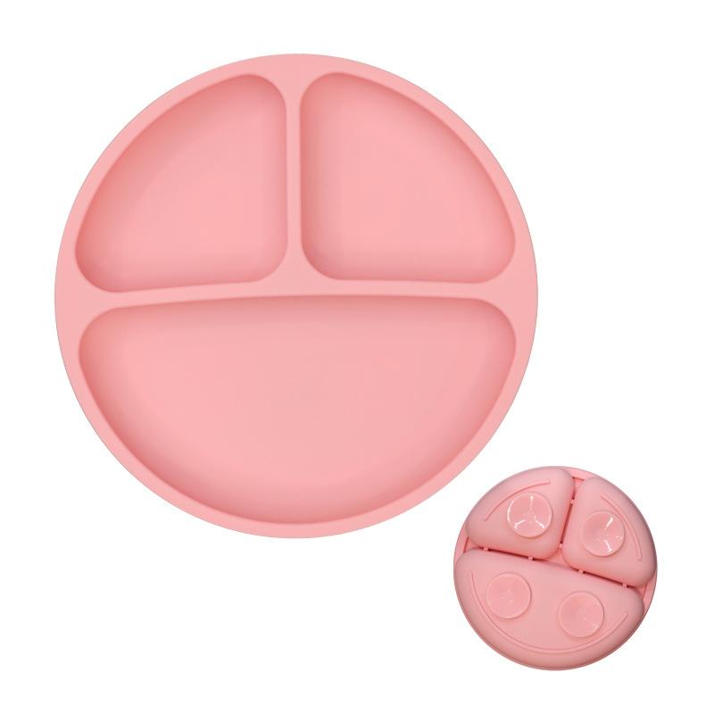 Silicone Tableware Children's Dinner Plate Divided Dinner Plate Auxiliary Training Tableware Set Snack Bowl
