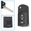 2 3 Buttons Remote Key Fob Shell Case Folding Flip with Uncut Blade for Mazda 3 5 6