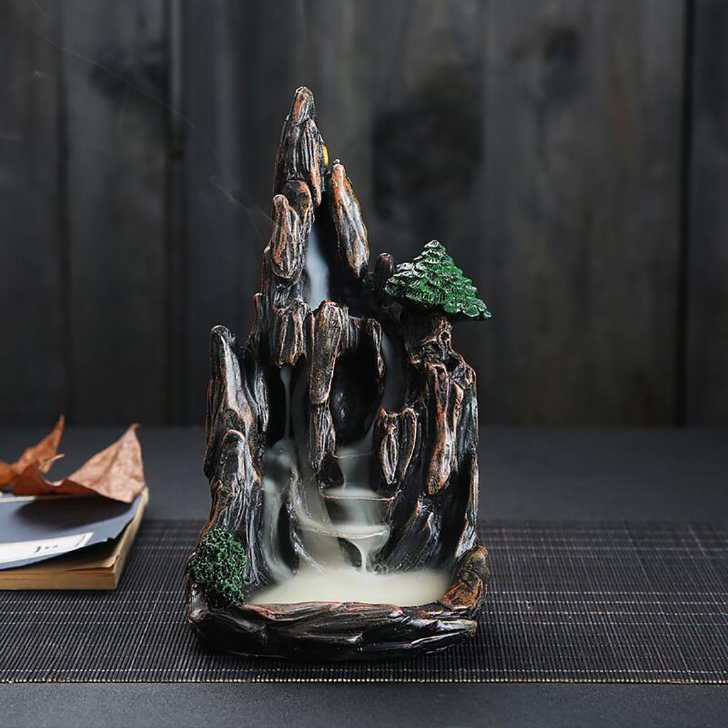 Backflow Incense Burner Waterfall Incense Holder Resin Home Decor
