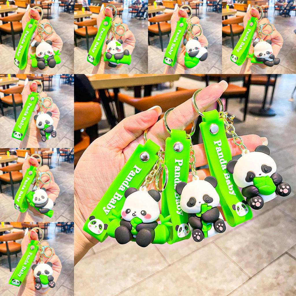 Delightful Chengdu Panda Plush Keychain Soft Silicone Key Fob Perfect For Couples And Friends