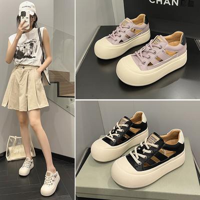 Сандалии женские летние туфли Booster Shoes кожаные маленькие белые туфли кроссовки