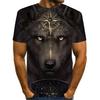 Harajuku Galaxy Animal Wolf Fire Forest Totem Printing Women Men Short Sleeve T-Shirt Boy Girl Cool Tshirt Female Casual Clothes