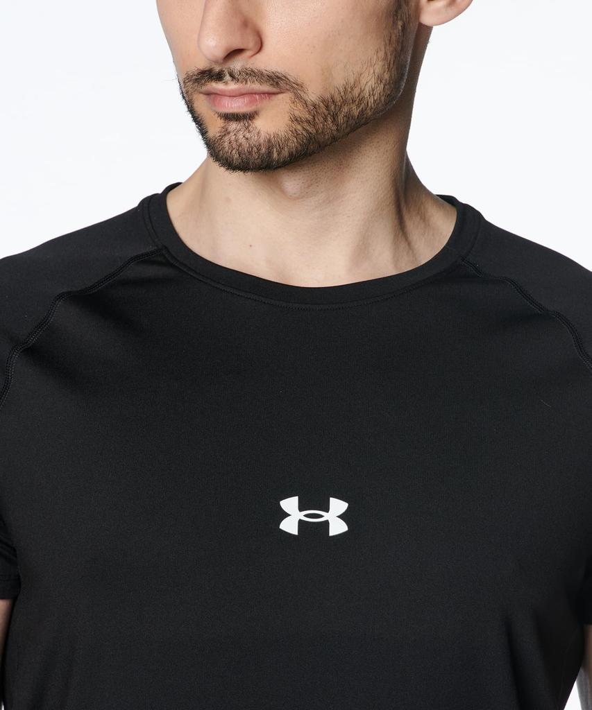UA Heatgear Комфортная облегающая футболка с коротким рукавом и круглым вырезом Черный XL [Under Armour] / /