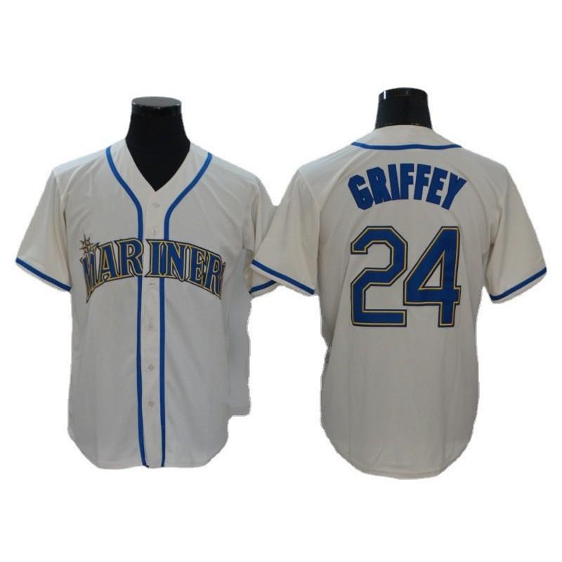 Unisex Baseball Jersey T-Shirt 24 Loose Fit Button-Up Short Sleeve Sport Tee Training Game Wear