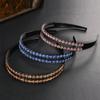 Accessories Full Rhinestone Rhinestone Double Row Anti-slip Headband Head Hoop Headwear Hair Band