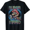 Ретро-футболка Nintendo Super Mario Круглый Винтажный Дизайн