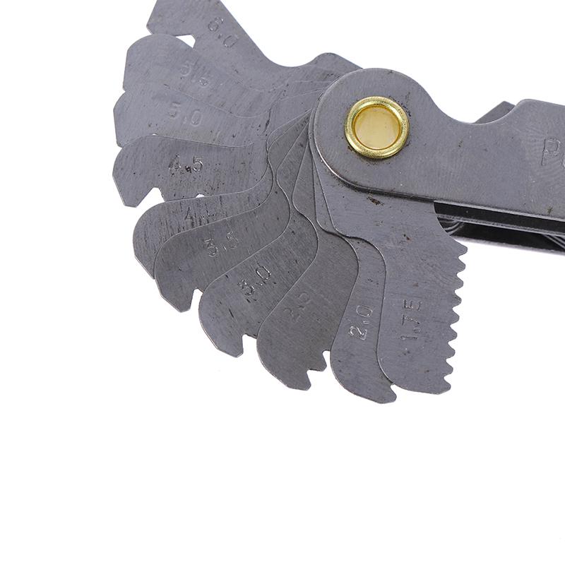 40 шт. измерительный калибр для резьбы, 60 градусов, измеритель шага резьбы с метрической резьбой Уитворта