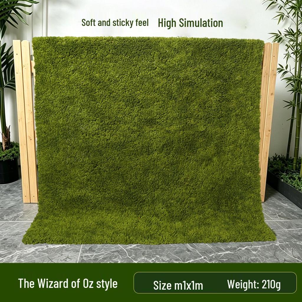 Bionic Moss Green Landscaping Ornaments, Fake Moss Micro Landscape with Potted Bonsai for Lawn and Paving Decoration.