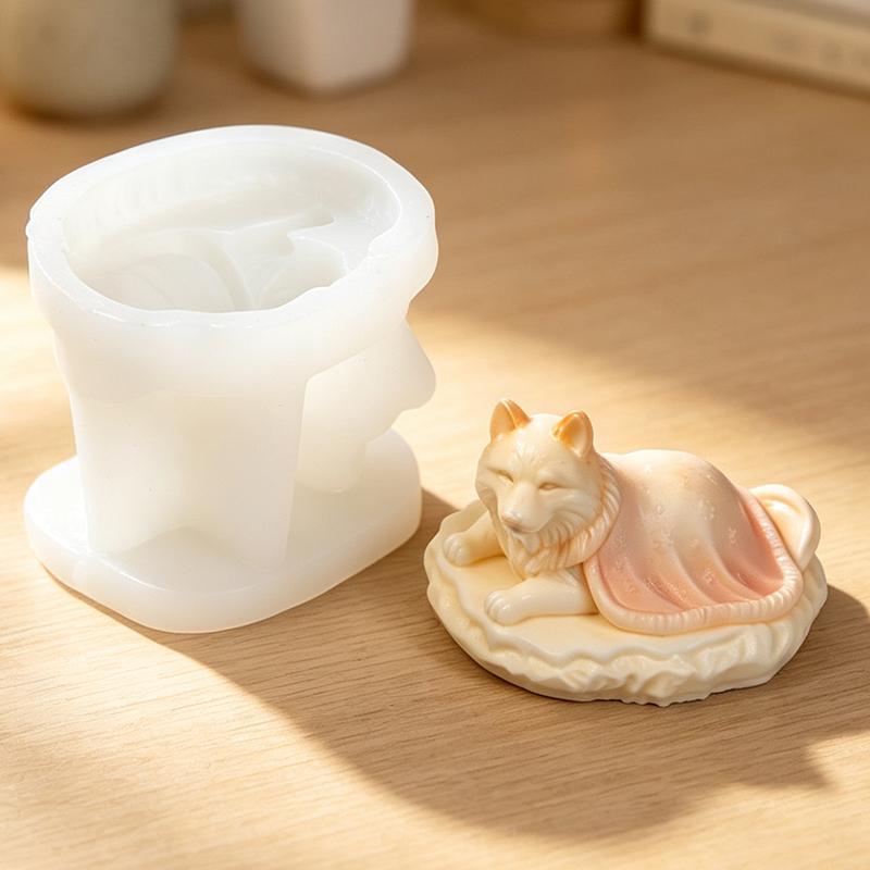 Xiaomi 3D Форма для свечей из силикона Волк Самоедская собака для Рождества DIY Ароматерапия Гипс Мыло Гипсовая поделка Форма для изготовления Домашний декор450000