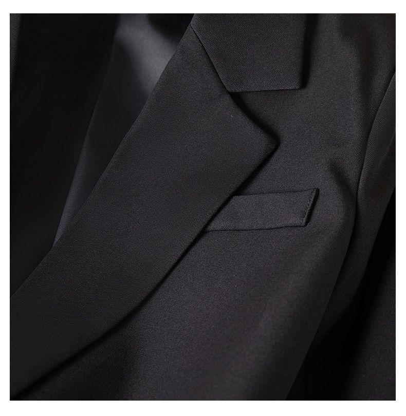 Женский повседневный блейзер Осень 2025: Профессиональный весенне-осенний модный дизайн с разрезом сзади