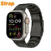 Титановый ремешок для Apple Watch Ultra 2 49 мм 46 мм 45 мм 44 мм Металлический защитный корпус-бампер для IWatch Series 10 9 8 7 6 5 4 SE
