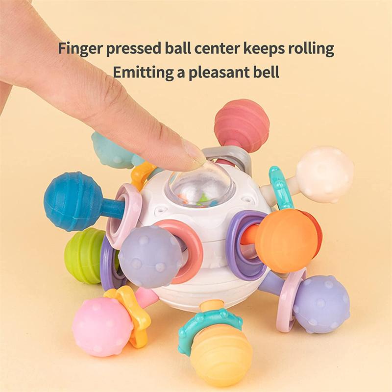 Детские игрушки 0-12 месяцев вращающийся мяч-погремушка захватывающая игрушка для развития ребенка силиконовый прорезыватель детские сенсорные игрушки