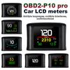 HD P10 P13 OBD2 GPS HUD Автомобильный проекционный дисплей Цифровой спидометр Автоматический бортовой компьютер с датчиками скорости, оборотов в минуту, температуры, напряжения, сигнализации