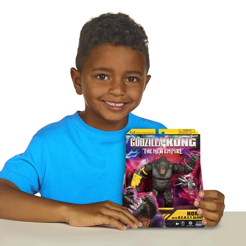 Playmates Toys Godzilla X Kong Kong with 35204 6-inch B.E.A.S.T. Gloves,