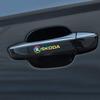 RYYX4 4PCS Car Emblem Exterior Sticker Decal Decoration For Skoda Octavia Rapid Fabia Superb Kodiaq Scala Karoq Kamiq VRS Yeti S VII