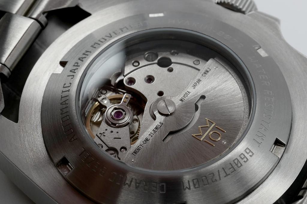 Hyakuichi Ceramic Bezel Watch Mechanical Automatic Hand Winding Automatic 200m Water Resistant Reverse Rotation Prevention Ceramic Bezel Crown Watch