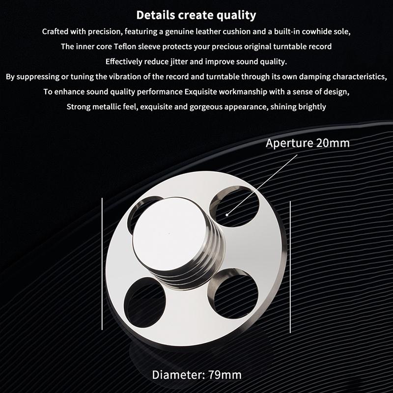 Vinyl LP Record Stabilizer for Turntable Heavy Duty Anti-Vibration Balanced Clamp Perfect Gift for Vinyl Collection Enthusiasts