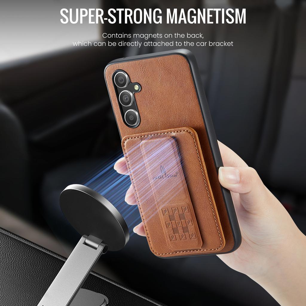 For Samsung Galaxy A34 5G Case Kickstand Shockproof Leather+TPU Phone Cover