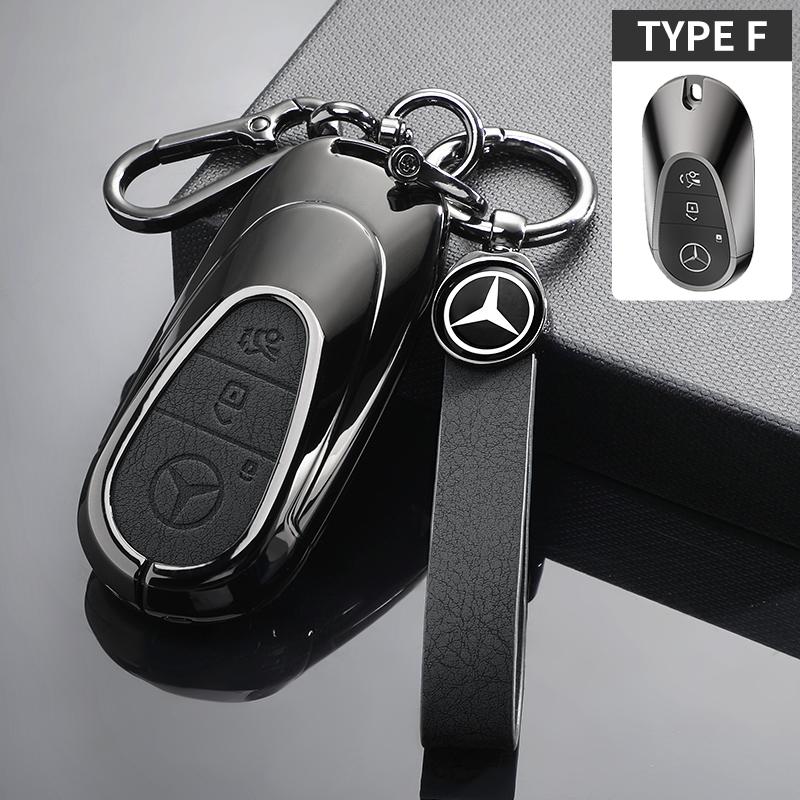 D7Leather Car Smart Remote Key Case Cover Shell For Mercedes Benz C E S Class GLC W206 W223 W214 E300 C260 C300 S450 S500 S400