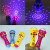 6 In LED Projection Microphone Flash Microphone Light-emitting Children Toys Kids Gift