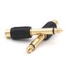 Переходник VCE male to RCA female, набор из 2 монофонических разъемов 6,35 мм 6,35 мм с позолотой