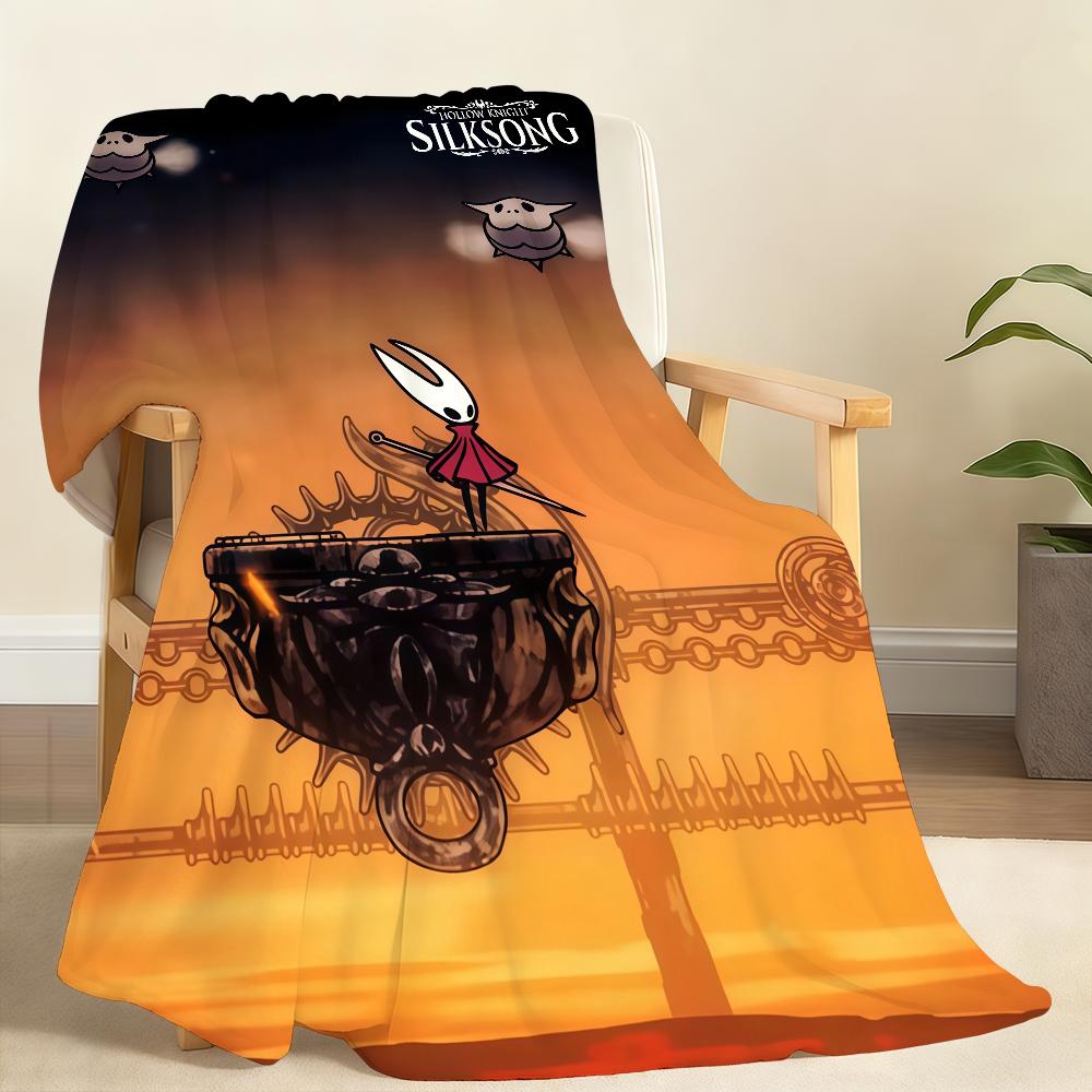Игровое одеяло H HollowS K Knight S SilksongS Мягкий плед для дома, спальни, кровати, дивана, пикника, путешествий, офиса, одеяло для отдыха, подарок