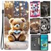 S25 FE Animal Case Lion Panda Leather Phone Cover For Samsung Galaxy S25+ Plus Ultra Edge FE Wallet Flip Etui Card Protect Cases