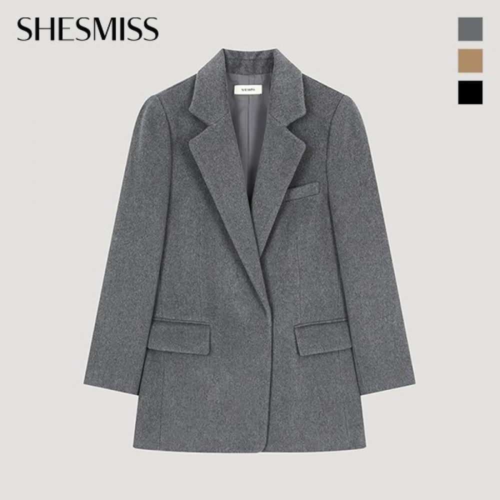  She S miSS  Wool Back Slit Tailored Jacket Swwjko41040