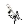 Fashionable Sturdy Alloy Butterfly Bowknot Keychain Charm Pendant Craft Supplies for Phone and Bag Accessories