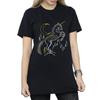 Harry Potter Womens/Ladies Unicorn Line Art Cotton Boyfriend T-Shirt