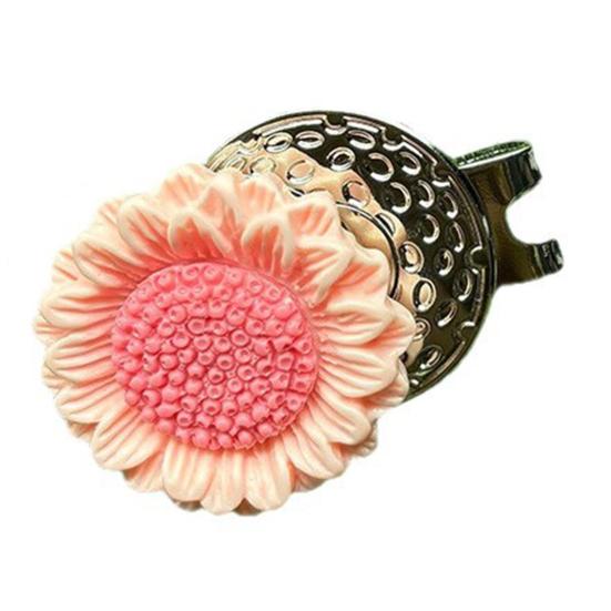 Магнитный маркер для гольф-мяча с клипсой для шляпы, в форме подсолнуха, магнитный маркер для мяча, набор клипс для кепки, для мужчин, женщин, гольфистов, сумок, ремней, козырьков, аксессуары