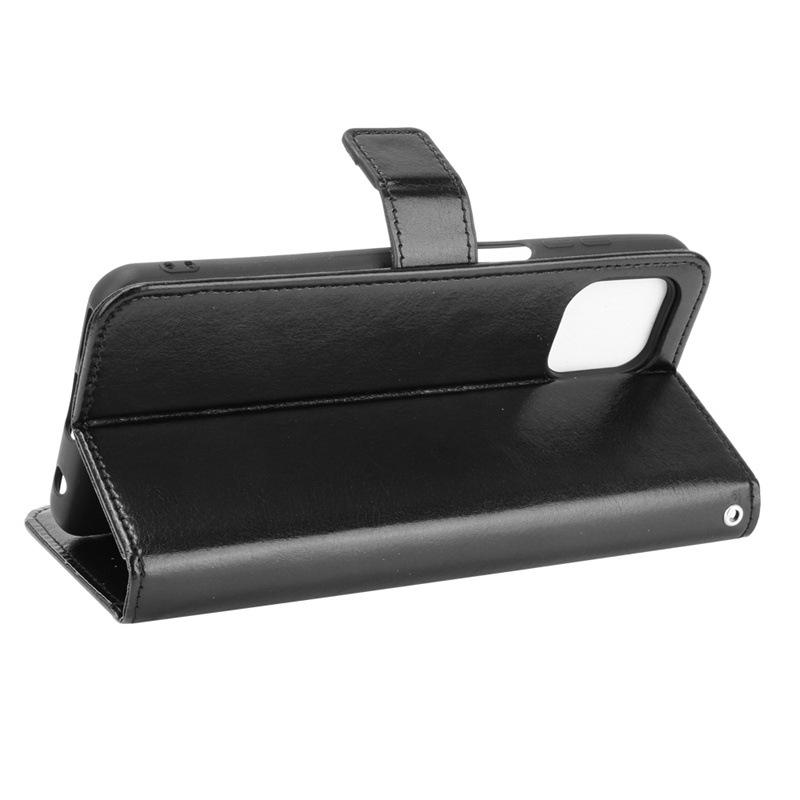 Кожаный чехол-книжка для Motorola Edge 20 Lite со слотом для карт и шнурком