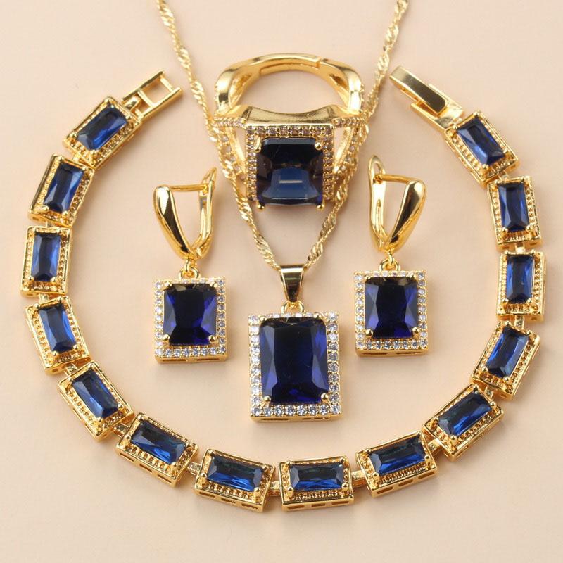 Африканский Позолоченный Браслет Браслет Кольцо Модные Зеленые Цирконы Наборы Ювелирных Изделий Ожерелье Клипсы Серьги Для Женщин Подарок