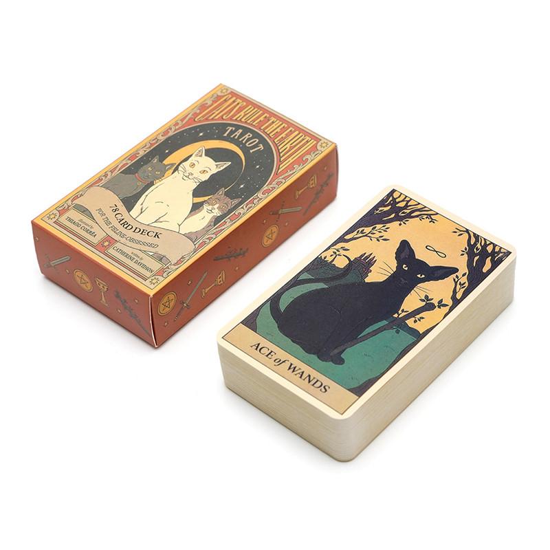 Карты Таро «Кошки правят землей» A 78 Oracle English Visions Divination Edition Deck Borad Playing Games