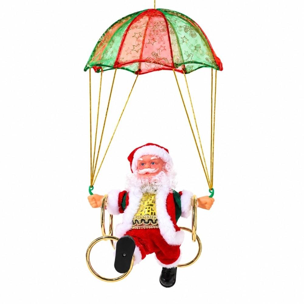 Merry Christmas Electric Dancing Santa Claus Doll Parachute Santa Claus Pendant Xmas Party Decor